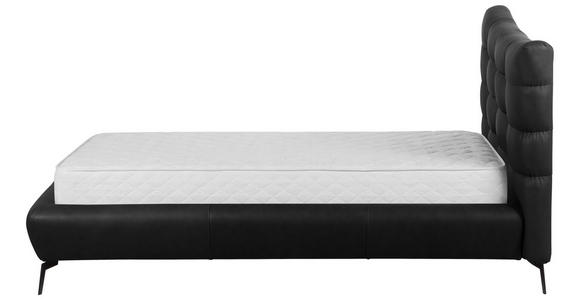 POLSTERBETT 180/200 cm,  in Anthrazit, gepolstertes Kopfteil,  - Anthrazit/Schwarz, Design, Leder/Metall (180/200cm) - Esposa