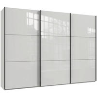 SCHWEBETÜRENSCHRANK in Weiss  - Weiss/Schwarz, Konventionell, Glas/Holzwerkstoff (300/216/65cm) - Stylife