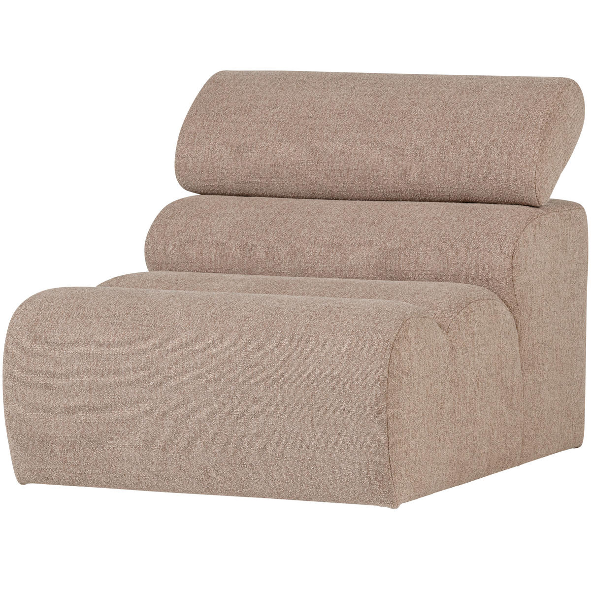 SOFAELEMENT Novi in Bouclé Taupe  - Taupe/Schwarz, Design, Kunststoff/Textil (82/86/113cm) - Livetastic