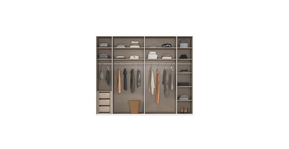 SCHWEBETÜRENSCHRANK 271/223/68 cm 2-türig Weiß, Eiche Artisan  - Eichefarben/Weiß, Design, Glas/Holzwerkstoff (271/223/68cm) - Xora