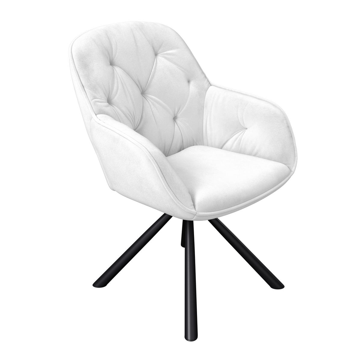 STOL MED ARMSTÖD järn sammet  - beige/svart, Klassisk, metall/textil (62/85/62cm) - Hom`in