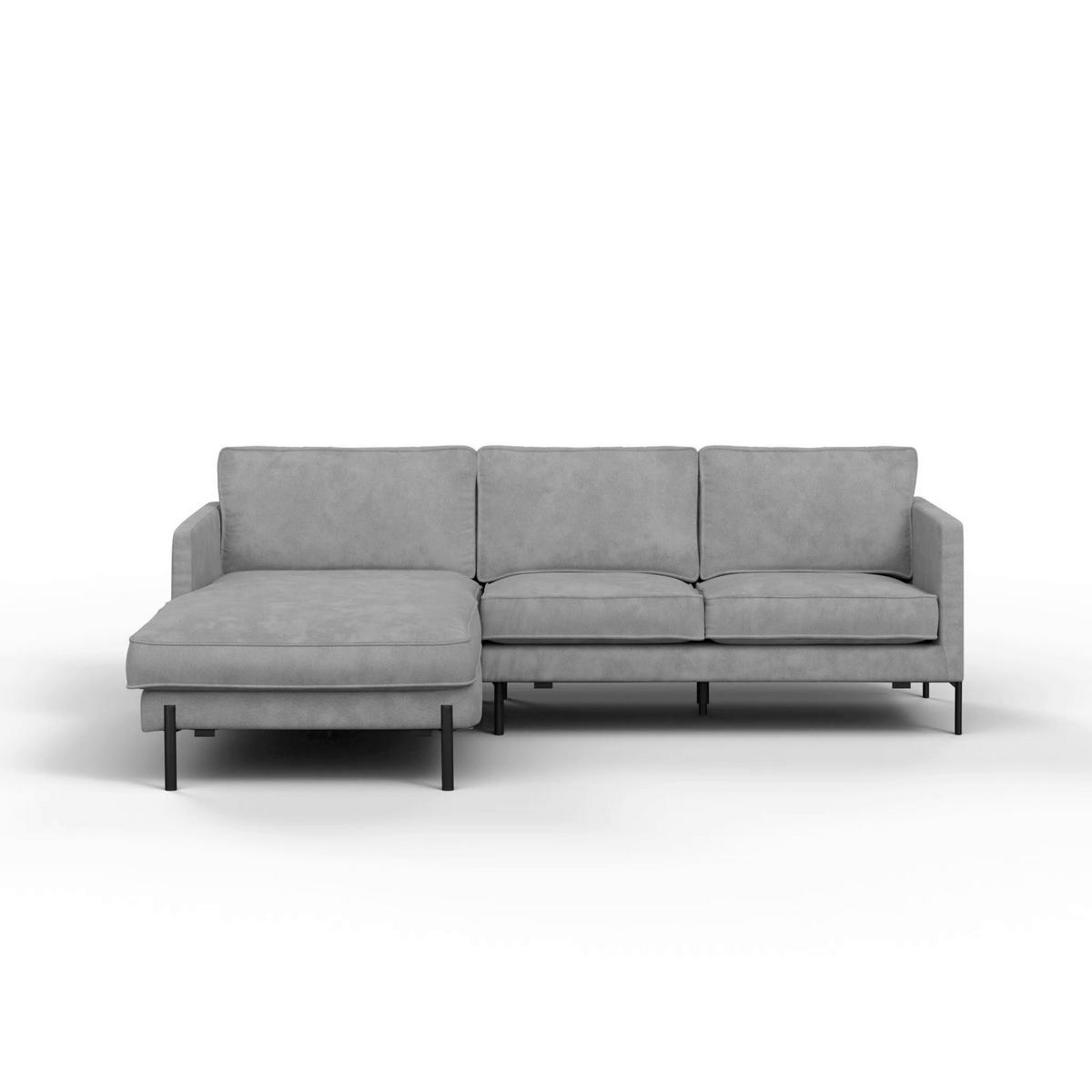 HÖRNSOFFA i flatväv turkos  - turkos/svart, Trend, metall/textil (154/232cm) - Livetastic