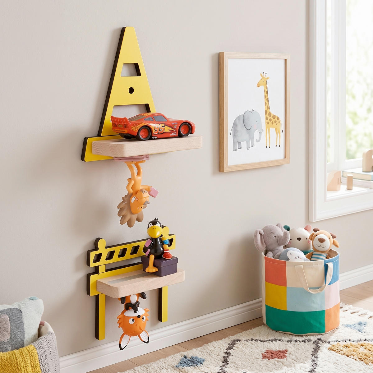 KINDERREGAL  - Gelb, Modern, Holzwerkstoff (13,5/10,5/5cm) - Livetastic