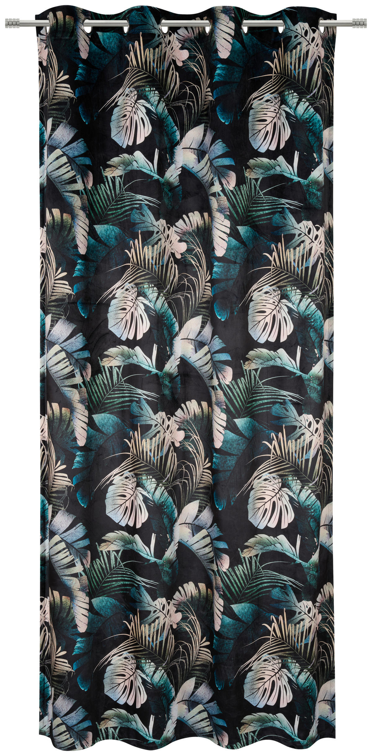 ÖSENVORHANG blickdicht  - Schwarz, Natur, Textil (135/245cm) - Esposa