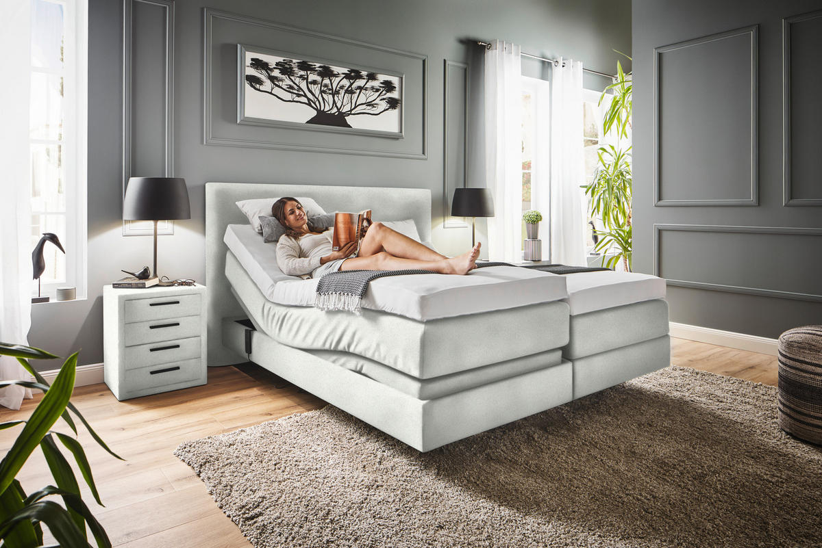BOXSPRINGBETT 180/200 cm  in Naturfarben  - Naturfarben, Konventionell, Holz/Textil (180/200cm) - Dieter Knoll