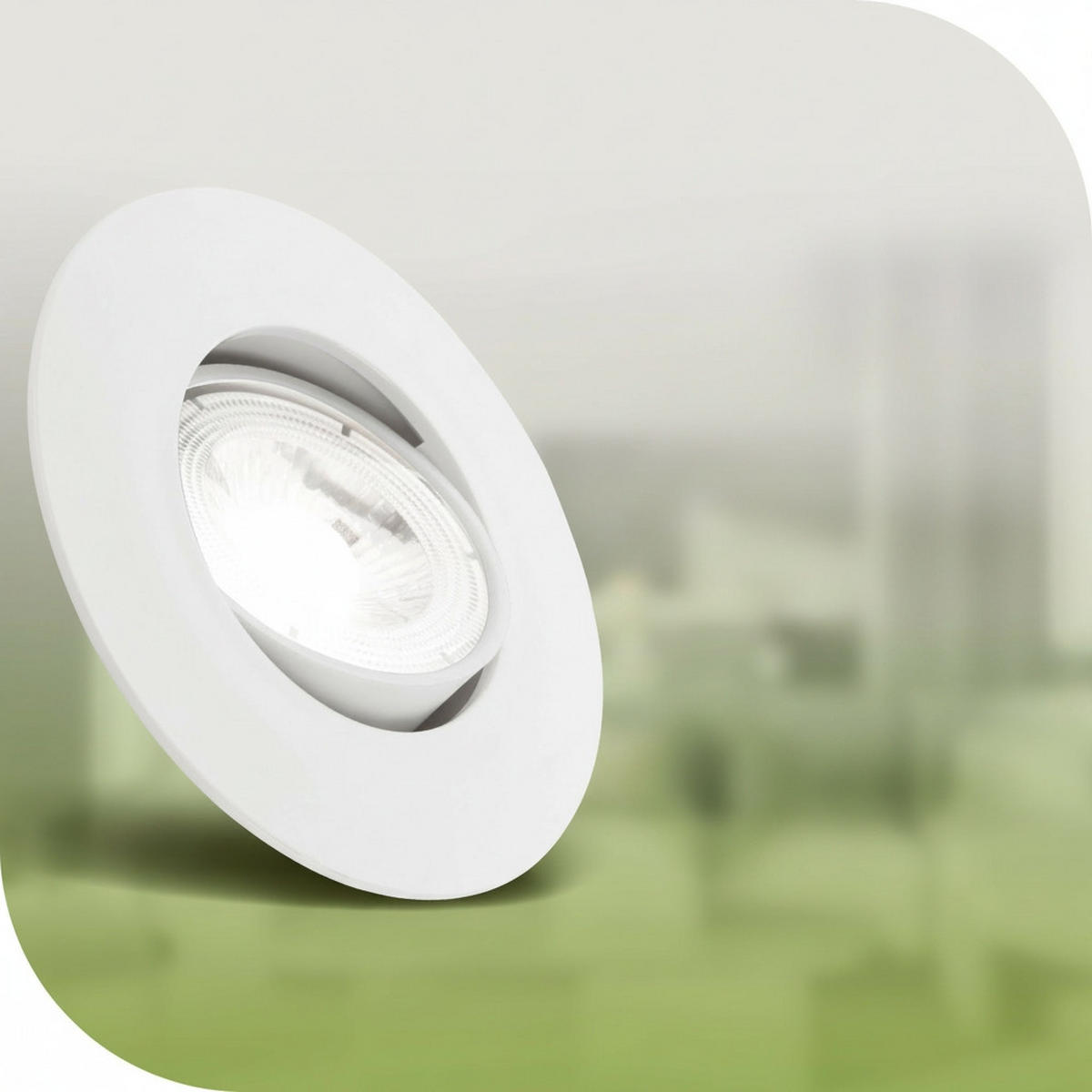 LED REFLEKTOR STROPNI  - bijela, Design, plastika (9/2,4cm)