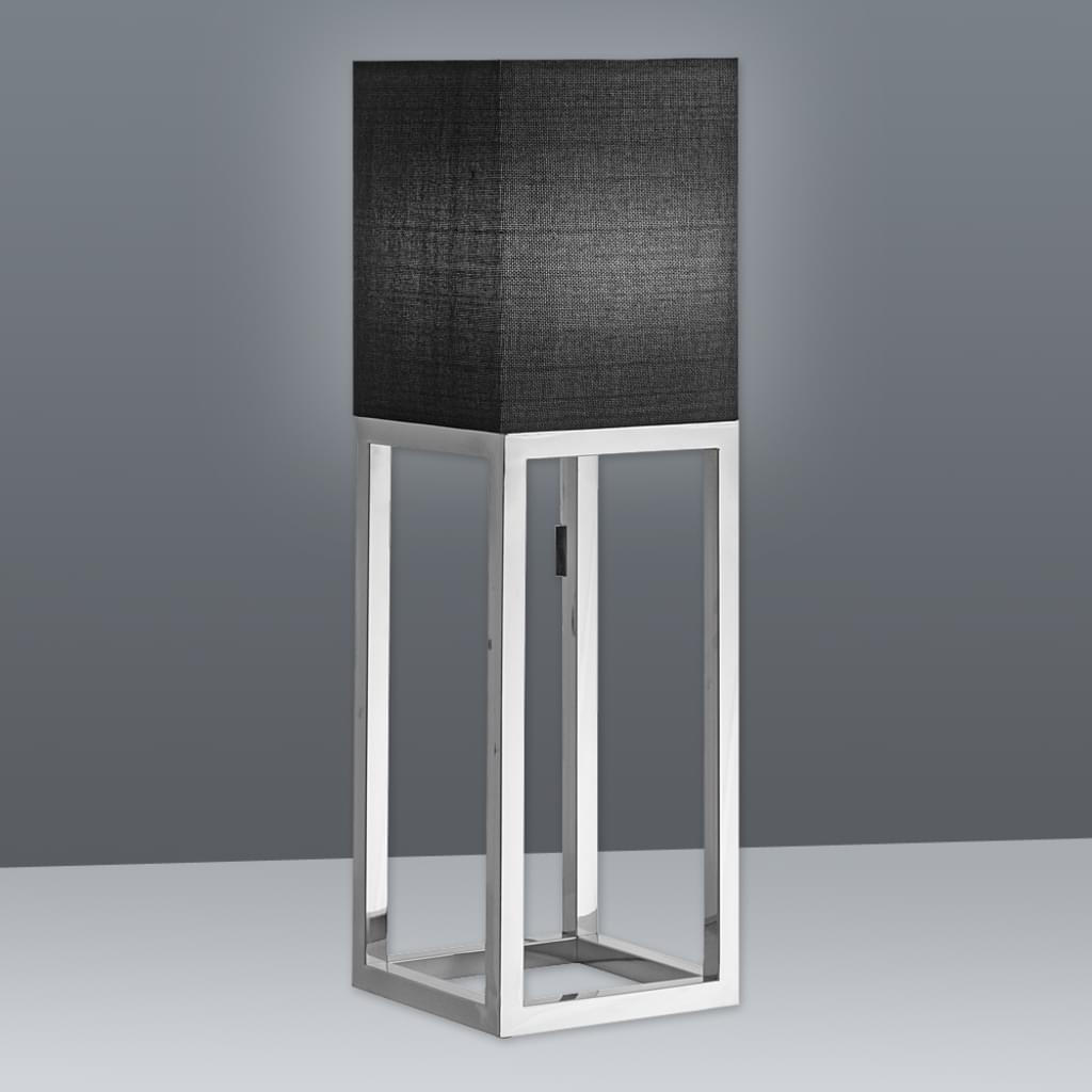 TISCHLEUCHTE 22/22/65 cm   - Chromfarben/Schwarz, Design, Kunststoff/Textil (22/22/65cm) - Näve