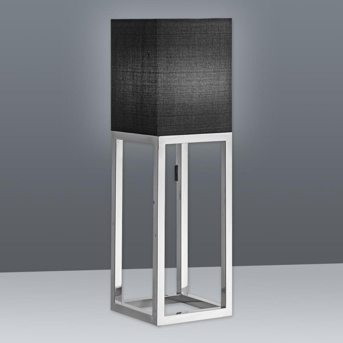 TISCHLEUCHTE 22/22/65 cm   - Chromfarben/Schwarz, Design, Kunststoff/Textil (22/22/65cm) - Näve