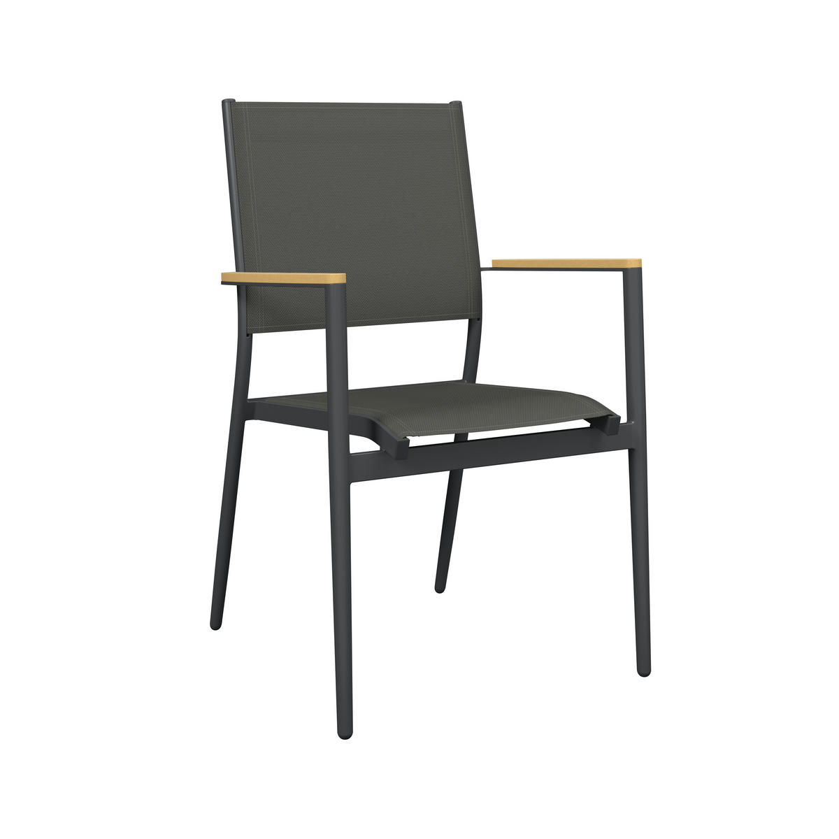 STAPELSESSEL in Metall, Kunststoff, Textil Anthrazit, Naturfarben, Dunkelgrau  - Dunkelgrau/Anthrazit, MODERN, Kunststoff/Textil (57/89/58cm) - Ambia Garden