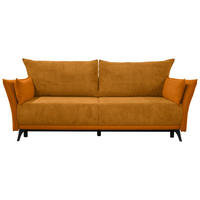 SCHLAFSOFA Cord, Flachgewebe Currygelb  - Currygelb/Schwarz, KONVENTIONELL, Textil/Metall (223/72/100cm) - Carryhome