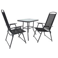 GARTENTISCHGRUPPE Stahl  - Anthrazit, Basics, Glas/Textil - Gardenson