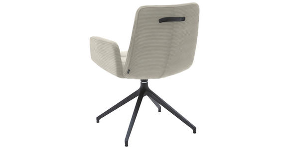 ARMLEHNSTUHL  in Cord  - Schwarz/Naturfarben, Design, Textil/Metall (61/88/66cm) - Dieter Knoll