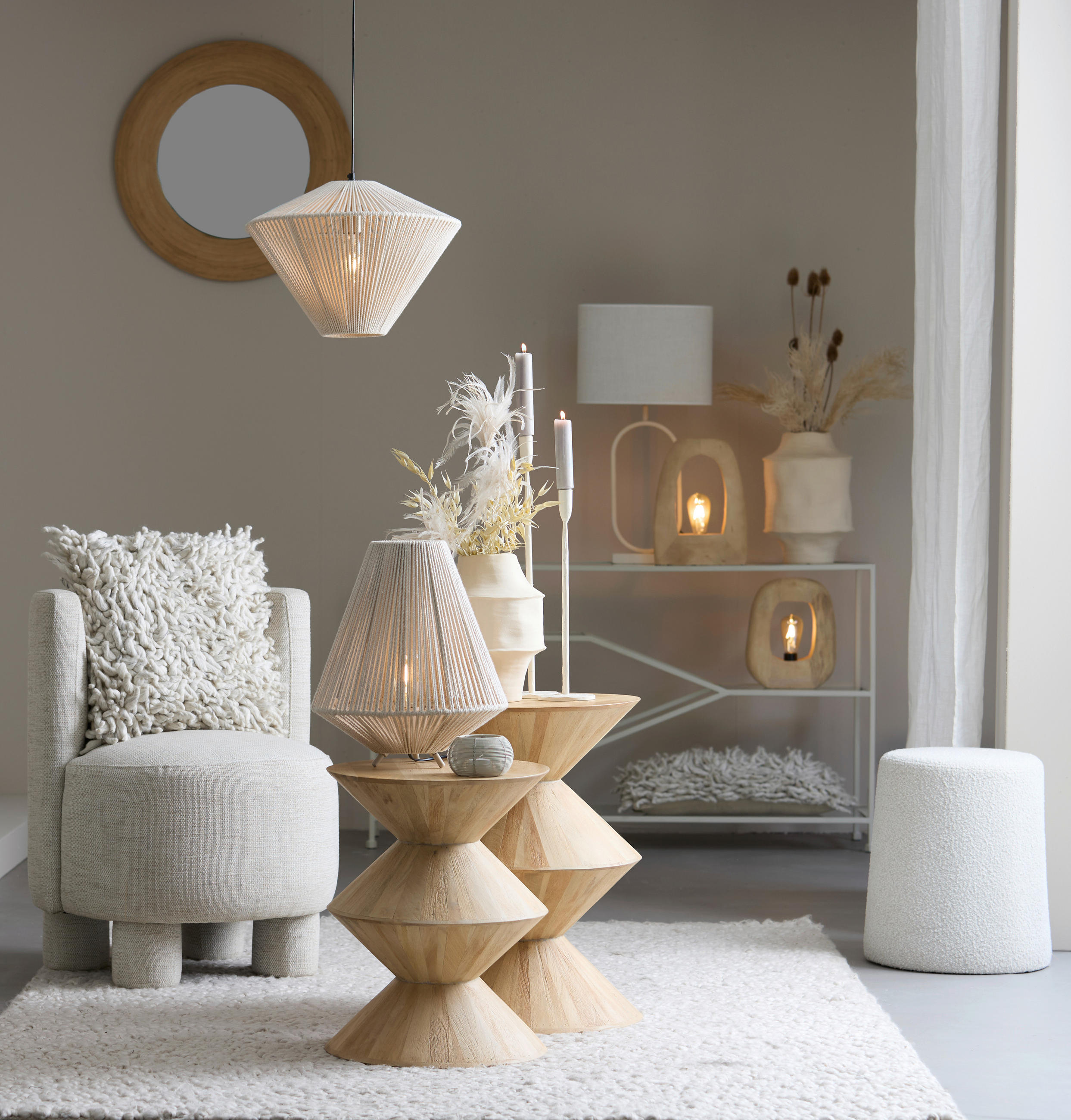 Light & Living Zierkissen Comallo Braun 45x45 cm