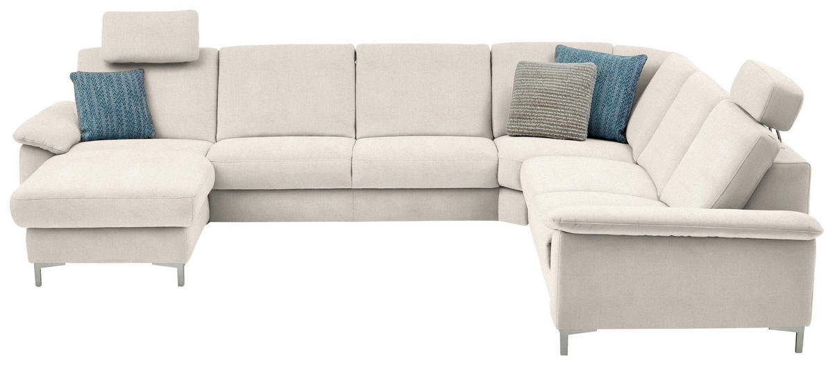 WOHNLANDSCHAFT in Chenille Naturfarben  - Alufarben/Naturfarben, Design, Textil/Metall (170/333/265cm) - Dieter Knoll