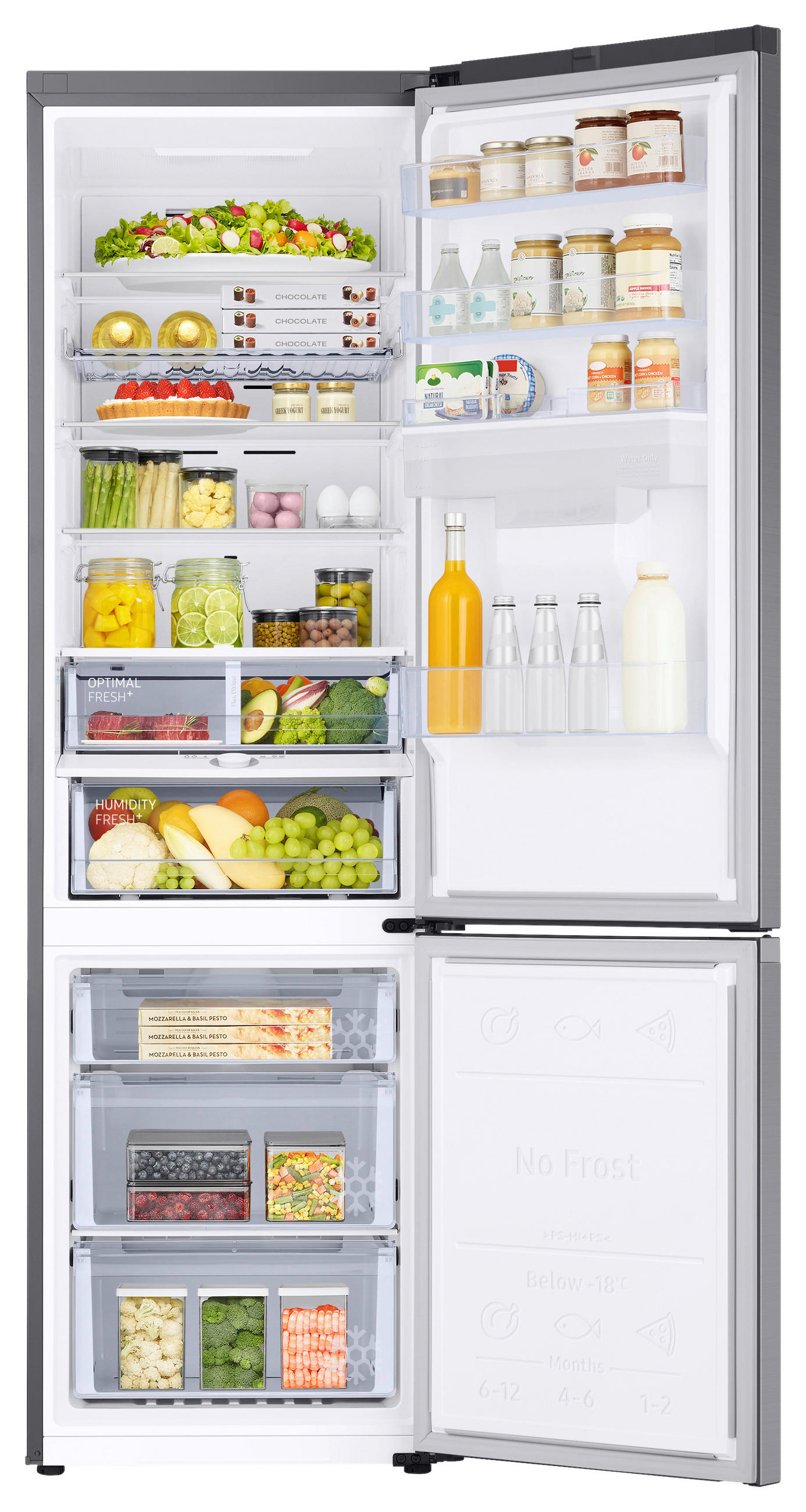 KÜHL-GEFRIER-KOMBINATION RB38C635ES9/EF  - Edelstahlfarben, Basics, Glas/Kunststoff (65,8/203/59,5cm) - Samsung