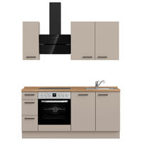 KÜCHENLEERBLOCK Easytouch 180 cm  in Eichefarben, Sandfarben  - Sandfarben/Eichefarben, MODERN, Holzwerkstoff/Metall (180cm) - Nobilia