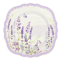 TÁNYÉR  - fehér/orgona, Basics, kerámia (0,354kg) - Easy Life