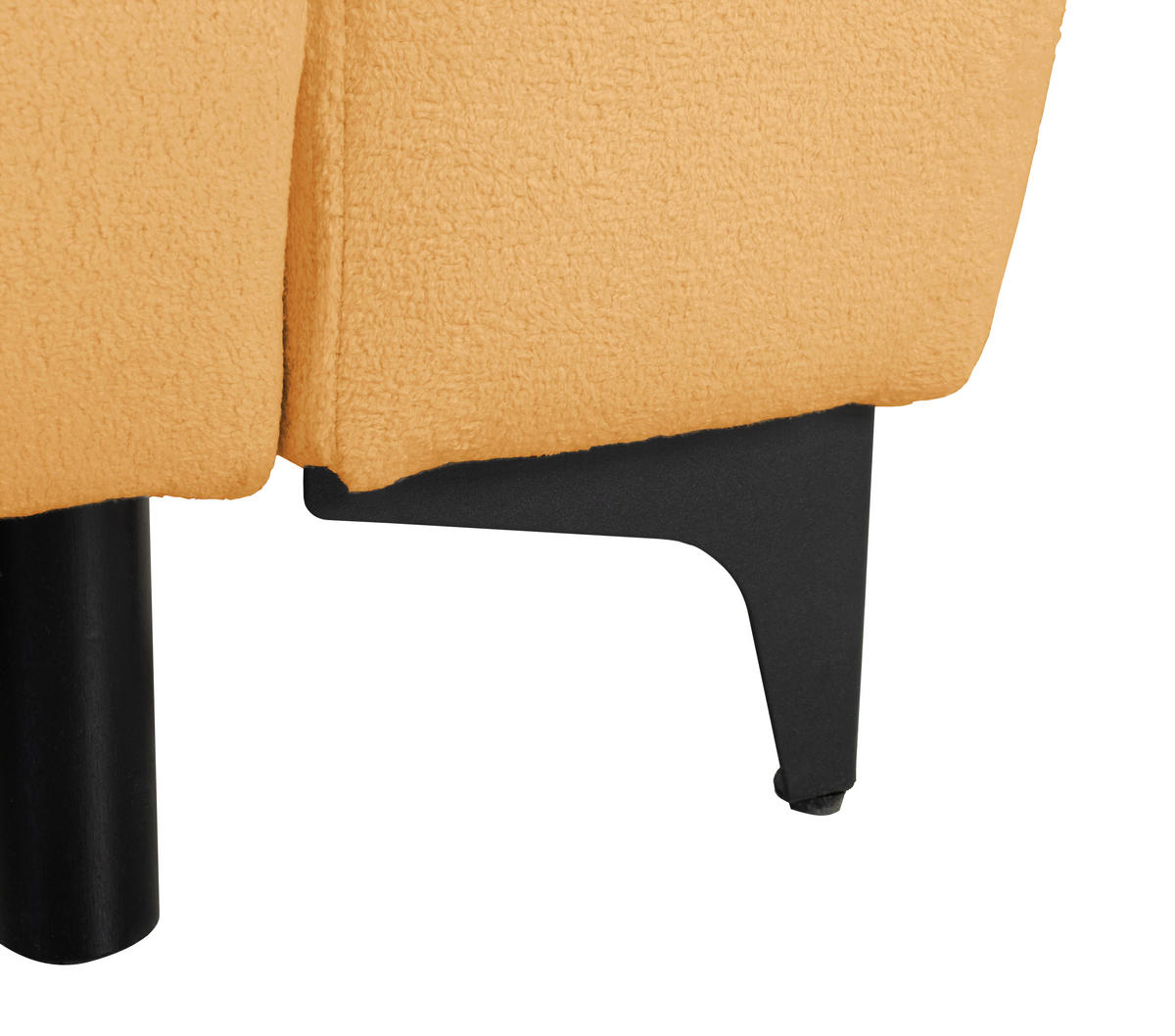 ECKSOFA Moli Gelb Bouclé  - Gelb/Schwarz, Design, Textil/Metall (236/148cm) - MID.YOU