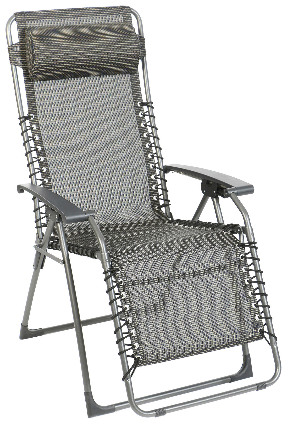 GARTEN-RELAXSESSEL Stahl  - Anthrazit, KONVENTIONELL, Kunststoff/Textil (67/120/67cm)