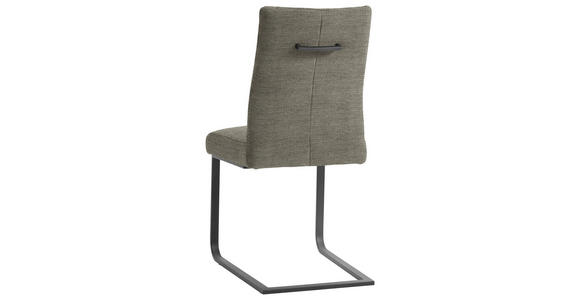 SCHWINGSTUHL  in Stahl Chenille  - Hellbraun/Schwarz, Design, Textil/Metall (47/93/58cm) - Dieter Knoll