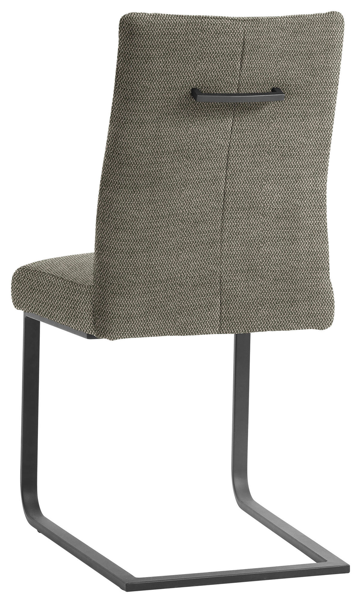 SCHWINGSTUHL  in Stahl Chenille  - Hellbraun/Schwarz, Design, Textil/Metall (47/93/58cm) - Dieter Knoll