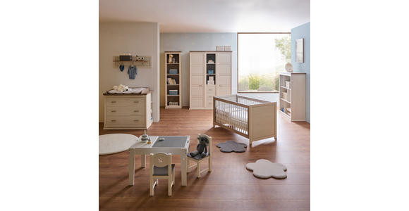 GITTERBETT CAMRON  145/76,50/80 cm   - Weiß/Grau, Natur, Holz/Holzwerkstoff (145/76,50/80cm) - My Baby Lou