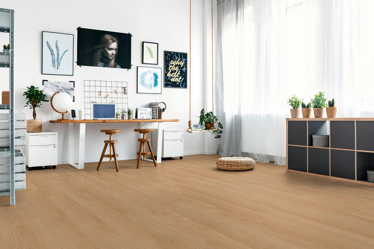 LAMINATBODEN Exquisit  - Eichefarben, KONVENTIONELL, Holz (138.0/19.3/0.8cm)
