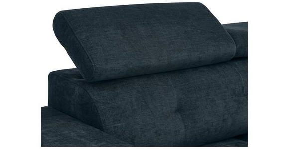 ECKSOFA Petrol Chenille  - Petrol/Schwarz, KONVENTIONELL, Textil/Metall (264/178cm) - Hom`in