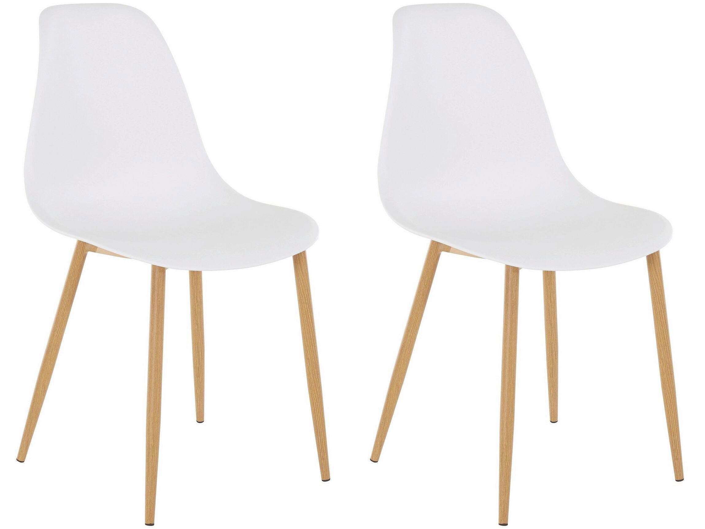 Mid.you Stuhl-Set Miller Weiß, Eiche 44x87x52 cm