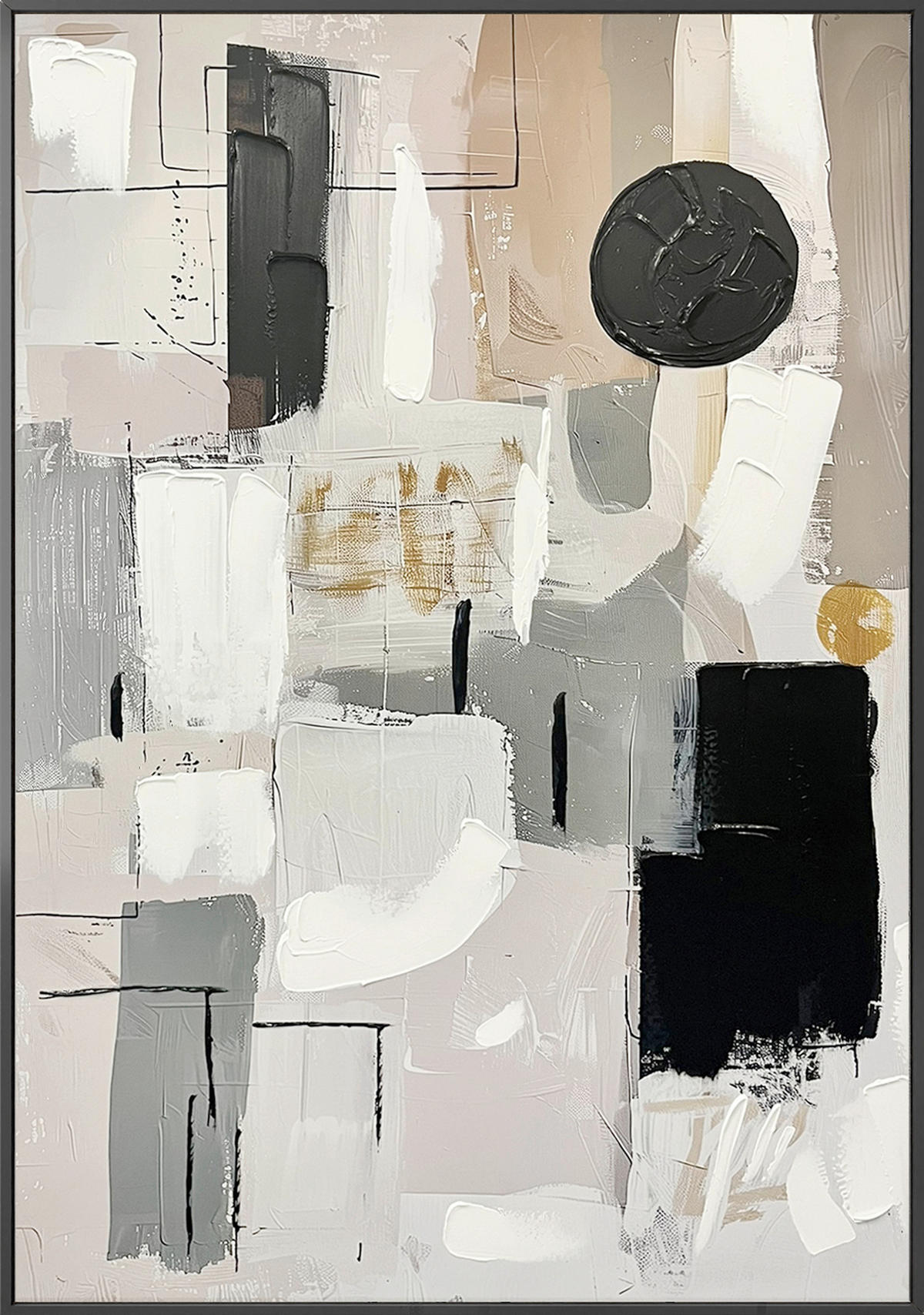 LEINWANDBILD Abstraktes 70/100 cm  - Multicolor, Basics, Holz/Textil (70/100cm)