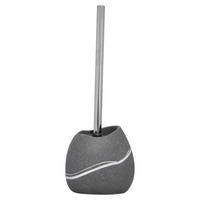 WC-BÜRSTENGARNITUR in Metall  Kunststoff   - Chromfarben/Grau, Basics, Keramik/Kunststoff (13,8/37/12,9cm) - Sadena