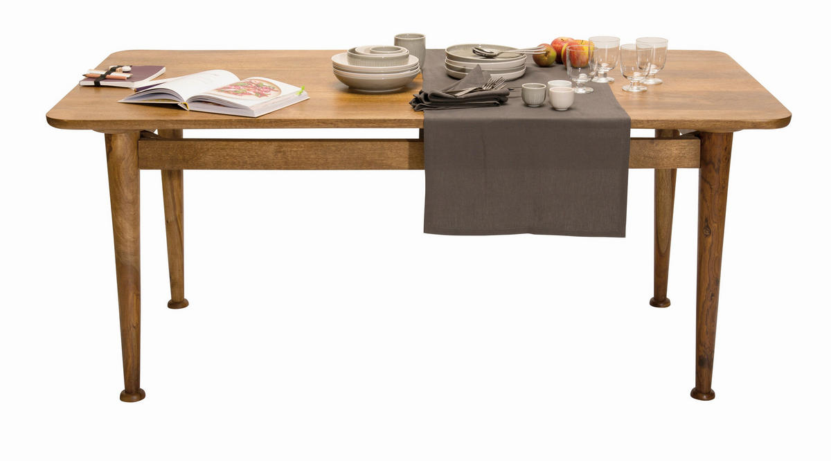 ESSTISCH 180/90/76 cm Echtholz  Holz rechteckig Braun  - Braun, MODERN, Holz (180/90/76cm) - MID.YOU