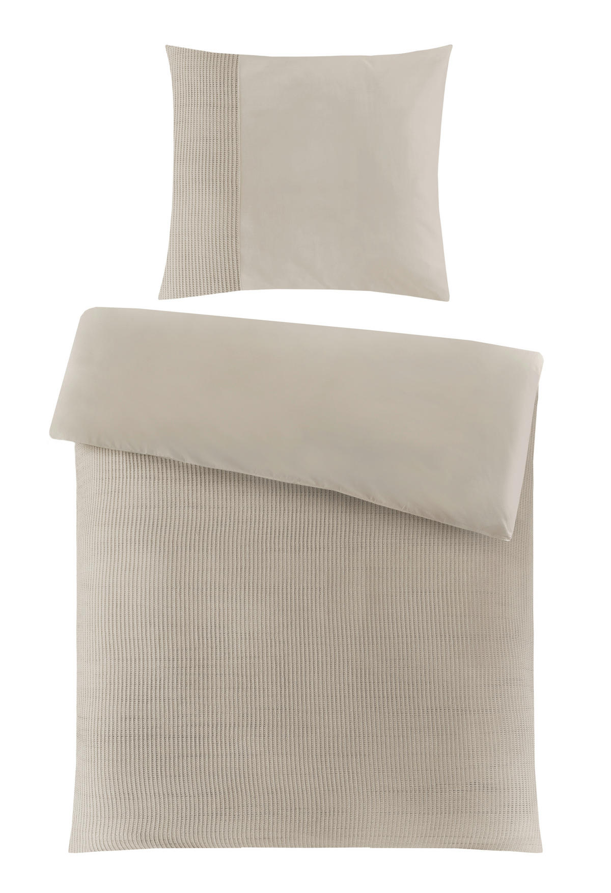 BETTWÄSCHE Waffelpiqué 135/200 cm  - Sandfarben, Design, Textil (135/200cm) - Novel