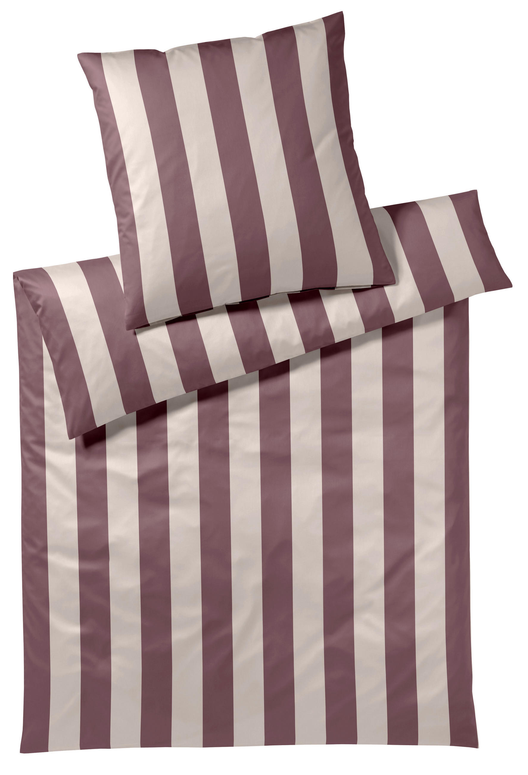 BETTWÄSCHESET Makosatin 160/210 cm  100 cm/65 cm  - Altrosa, Basics, Textil (160/210cm) - Elegante