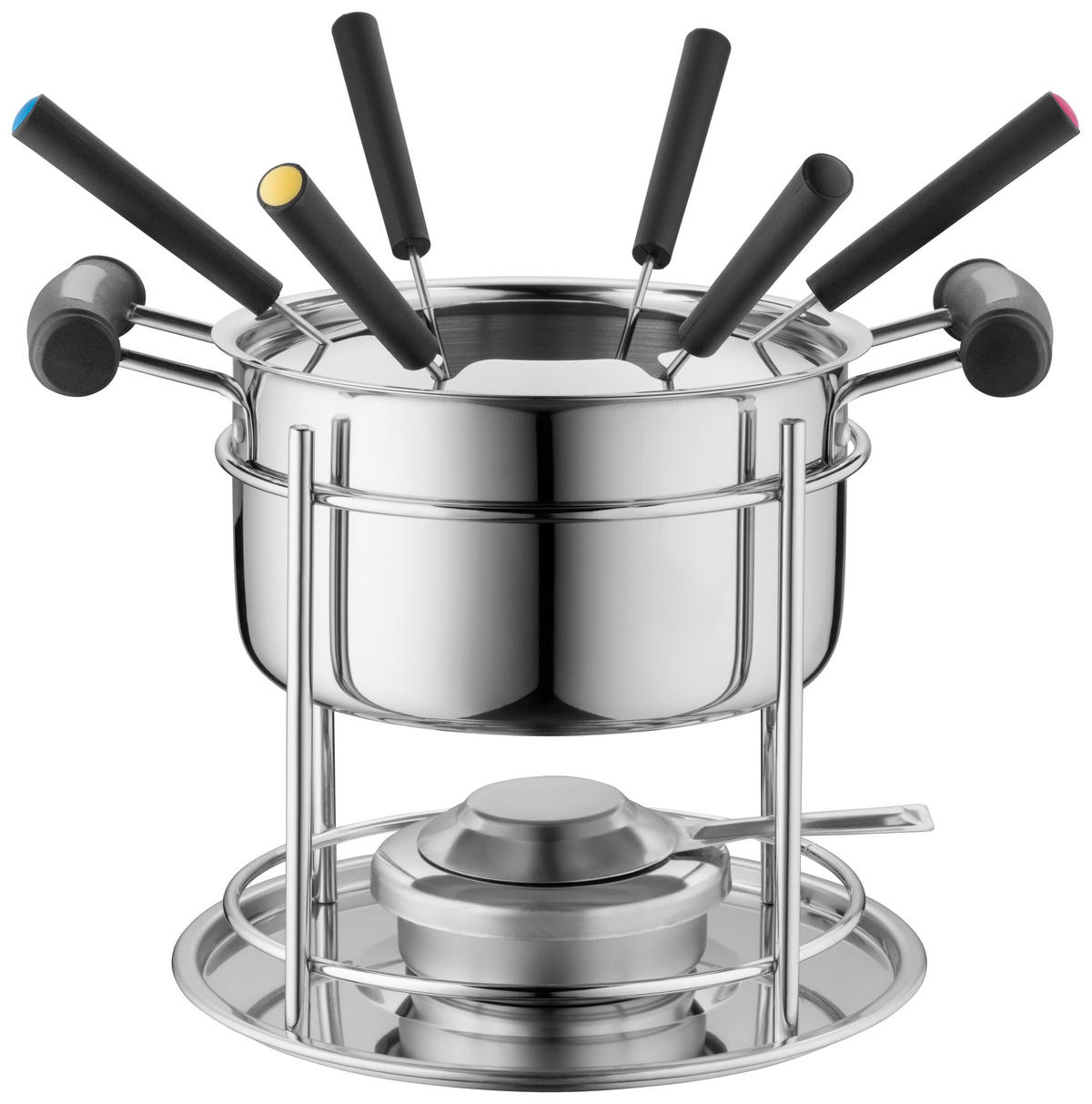 FONDUESET  - Silberfarben, Trend, Metall - Mäser