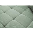 ECKSOFA  in Cord Pastellgrün  173/280 cm  - Pastellgrün/Schwarz, KONVENTIONELL, Textil/Metall (173/280cm) - Hom`in
