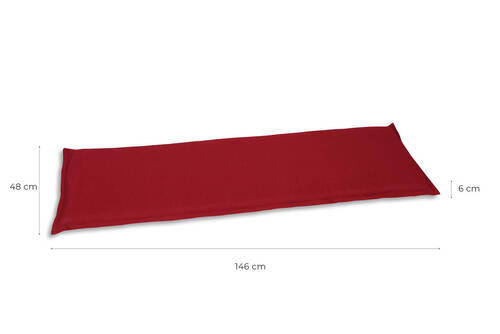 BANKAUFLAGE Uni  - Kirschrot, Basics, Textil (48/6/148cm)
