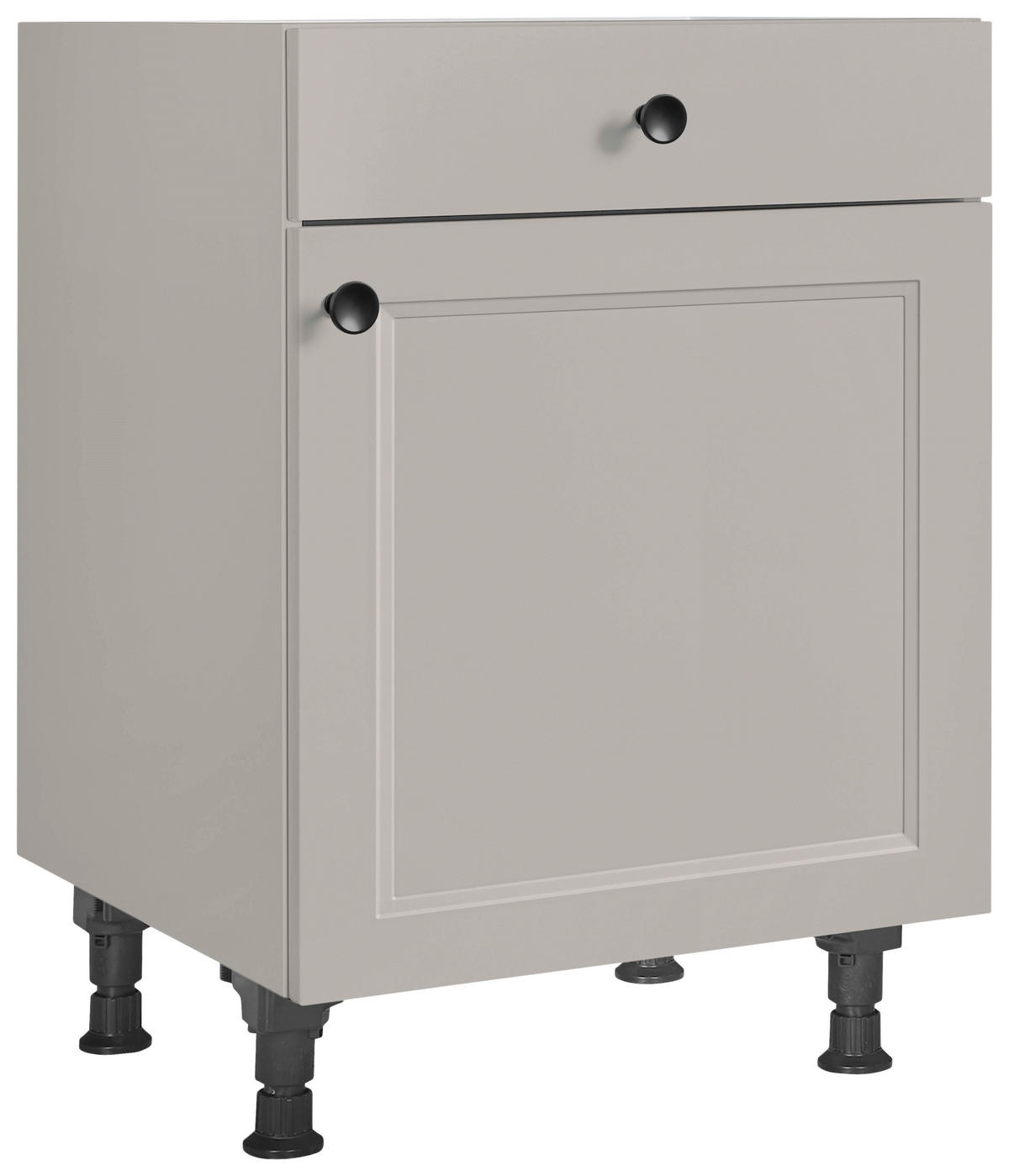 SCHUBKASTENUNTERSCHRANK 60/87/56 cm  in Grau  - Schwarz/Grau, MODERN, Holzwerkstoff/Metall (60/87/56cm) - Nobilia