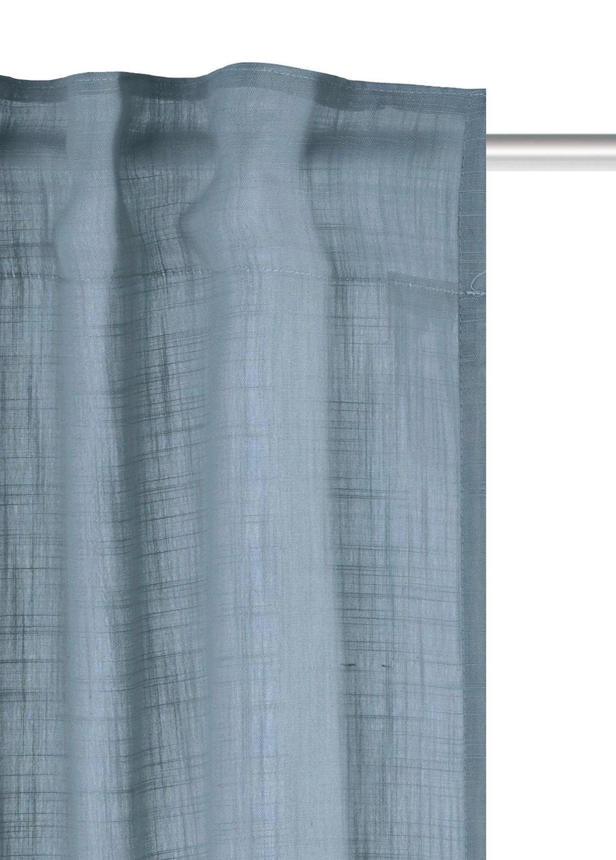 FERTIGVORHANG halbtransparent  - Blau, Basics, Textil (140/160cm)