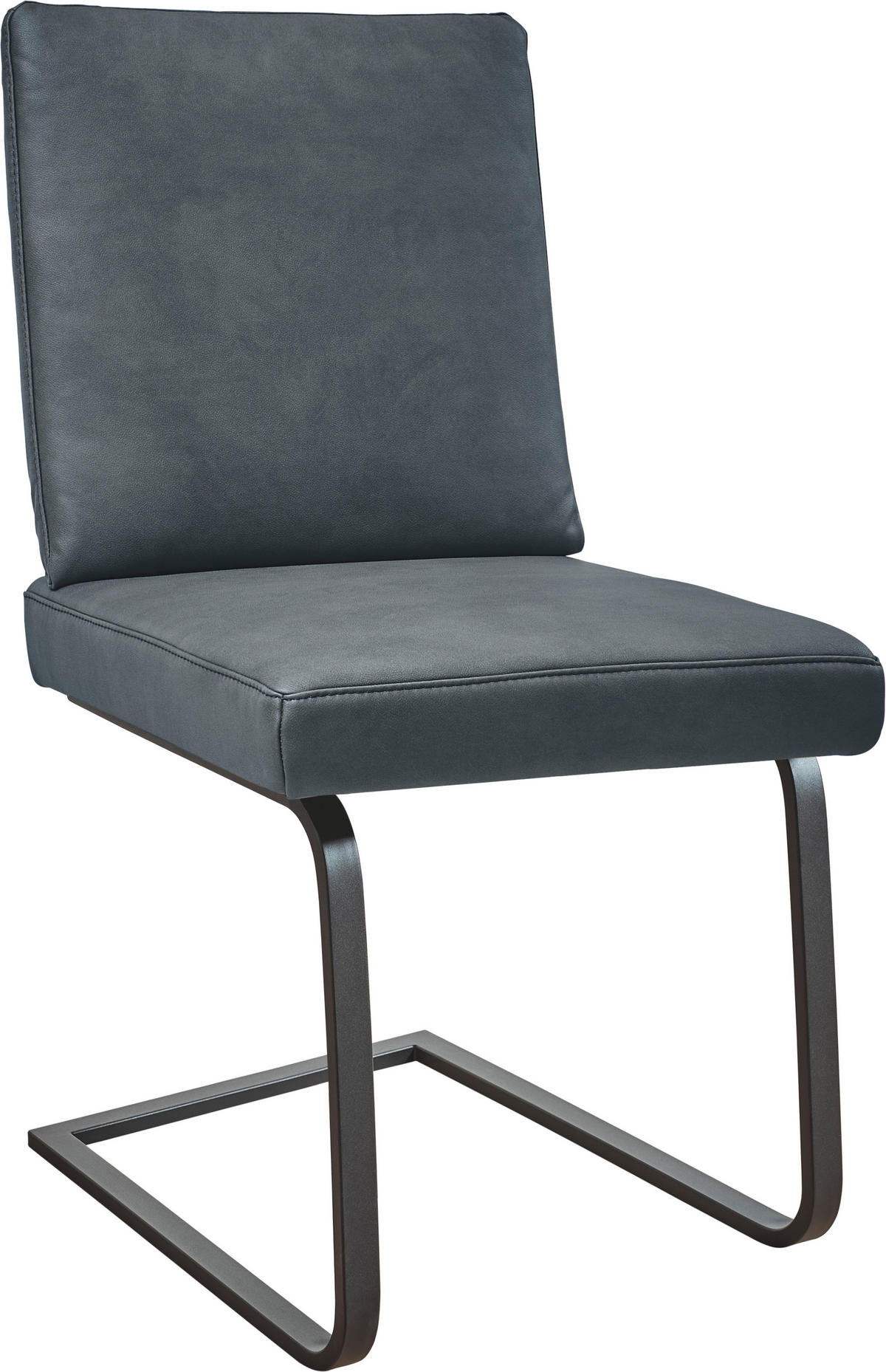 SCHWINGSTUHL  in Stahl Mikrofaser  - Schwarz/Grau, Design, Textil/Metall (46/92/60cm) - Dieter Knoll