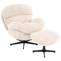 RELAXSESSEL Metall, Textil Schwarz, Beige  - Beige/Schwarz, Basics, Textil/Metall (97/98/93cm) - Carryhome