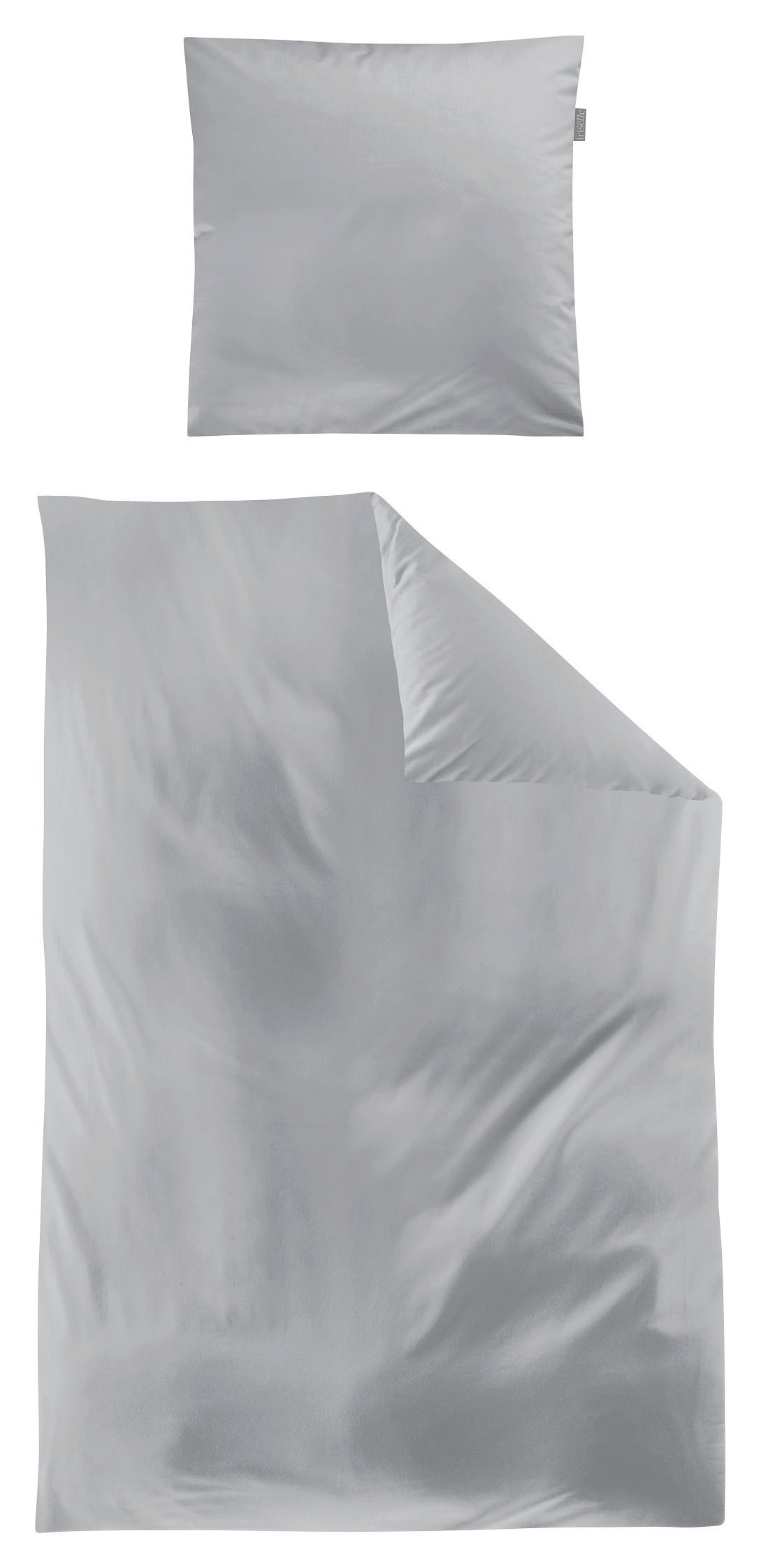BETTWÄSCHE Makosatin 155/200 cm  - Grau, KONVENTIONELL, Textil (155/200cm) - Irisette