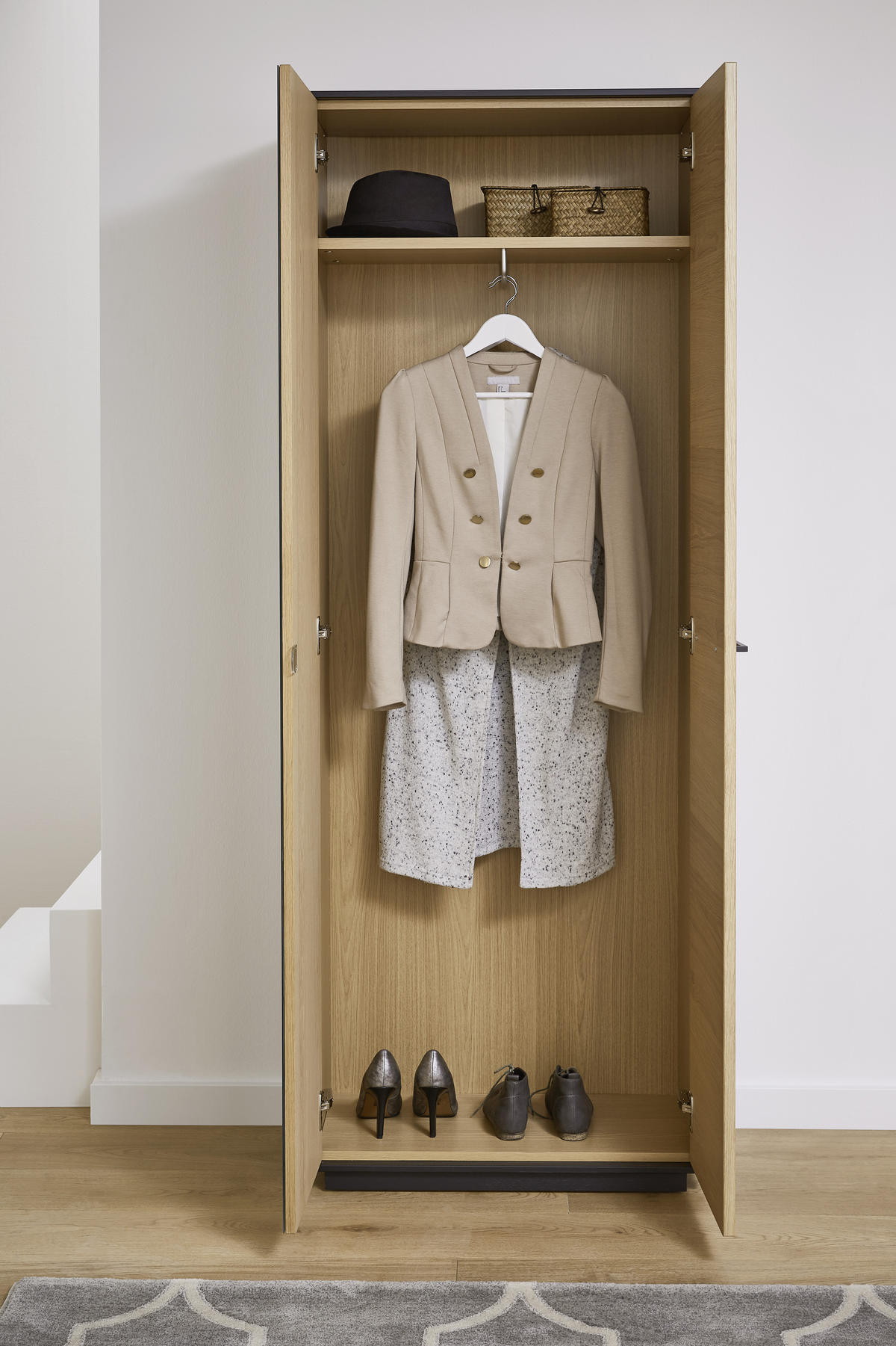 GARDEROBE 7-teilig  in 275/193/40 cm  - Design, Holz (275/193/40cm) - Dieter Knoll