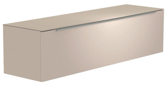 LOWBOARD  in 160/41/45 cm  - Sandfarben/Alufarben, Design, Glas/Holzwerkstoff (160/41/45cm) - Moderano