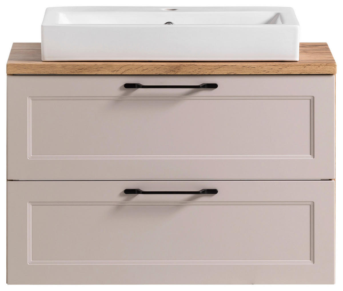 WASCHTISCHKOMBI 80 cm  - Kaschmir/Eiche Wotan, ROMANTIK / LANDHAUS, Keramik/Holzwerkstoff (80cm) - Xora