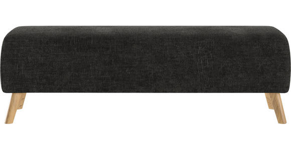 BETTBANK 145/45/48 cm   - Schwarz, Design, Holz/Textil (145/45/48cm) - Esposa