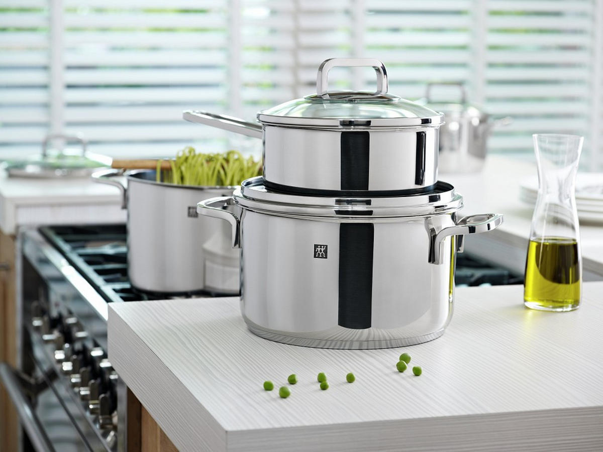 KOCHTOPFSET QUADRO 5-teilig  - Edelstahlfarben, Basics, Metall - Zwilling