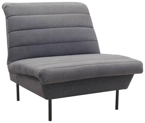 SESSEL Flachgewebe Blaugrau    - Blaugrau/Schwarz, Design, Textil/Metall (92/92/103cm) - LOOKS by W.Joop
