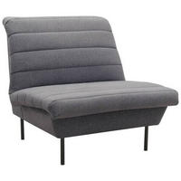 SESSEL Flachgewebe Blaugrau    - Blaugrau/Schwarz, Design, Textil/Metall (92/92/103cm) - LOOKS by W.Joop