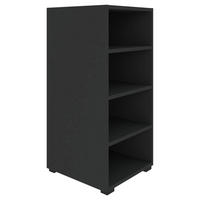 REGÁL, antracitová, 46/90/40 cm - černá/antracitová, Konvenční, kompozitní dřevo/plast (46/90/40cm) - Hom`in